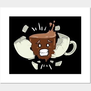 Funny Coffee Caffeine Shock Boost Mug Cup T-Shirts and Gifts Posters and Art